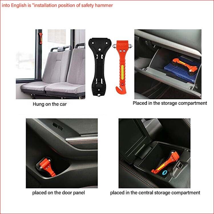 Car Crash Emergency Escape Window Breaker Tool Hardened Steel Safety Hammer