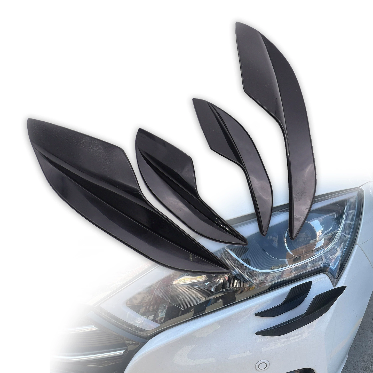 Universal automotive flow - guiding and spoiler air knife, sports front bumper surround