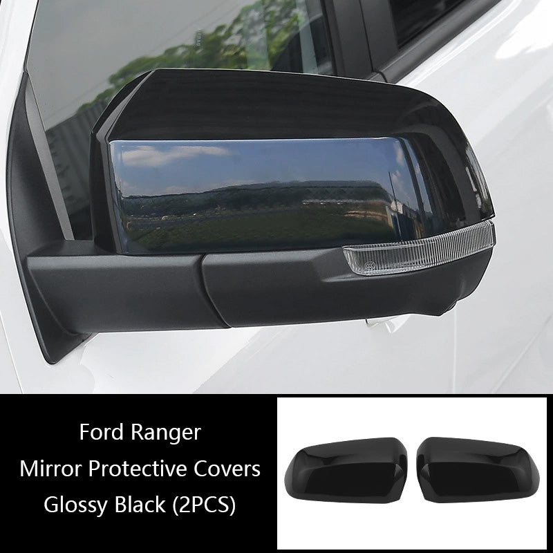 Carbon Fiber Pattern Decorative Covers for the Rearview Mirror Housing of Ford Ranger