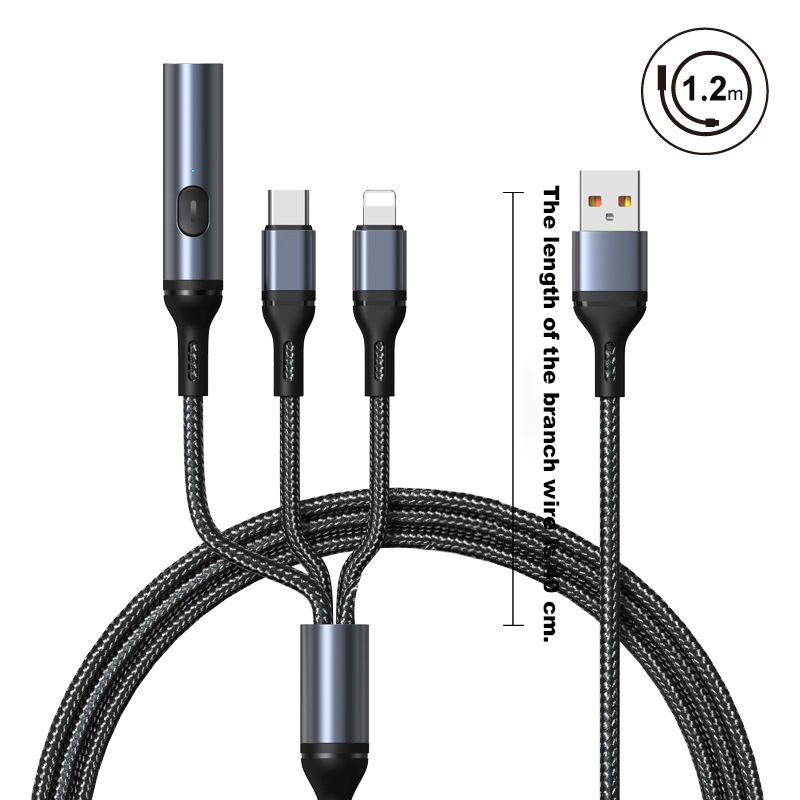 Portable cigarette lighter - type USB data cable, a four - in - one product suitable for both in - car and home use as well as during travels.