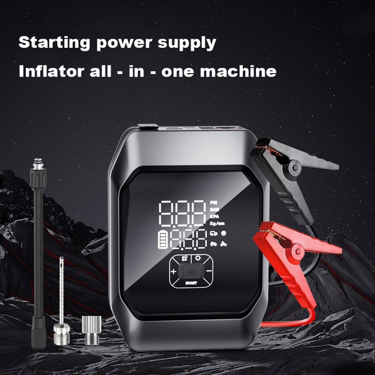 Portable Outdoor All - in - One Device: Car Battery Jump - Start and Emergency Starter Power Supply with Built - in Car Air Pump