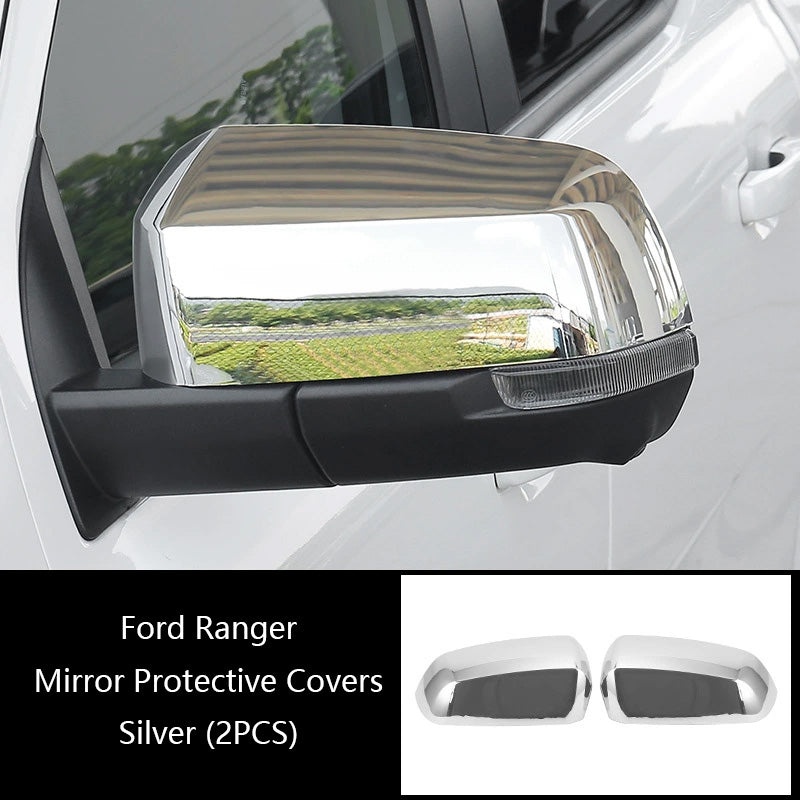 Carbon Fiber Pattern Decorative Covers for the Rearview Mirror Housing of Ford Ranger