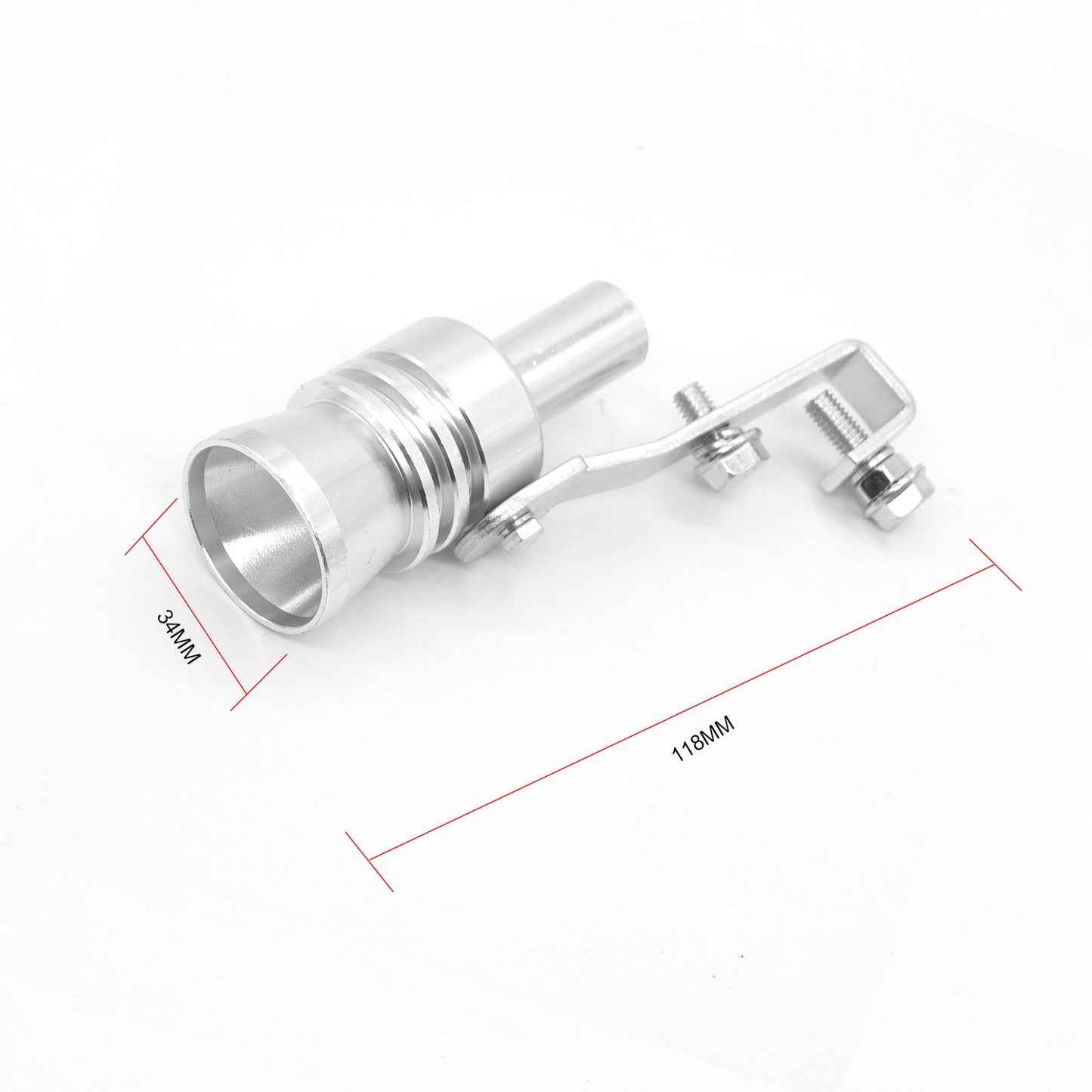 Turbo simulator whistle for vehicle exhaust pipe, a sound generator at the tailpipe