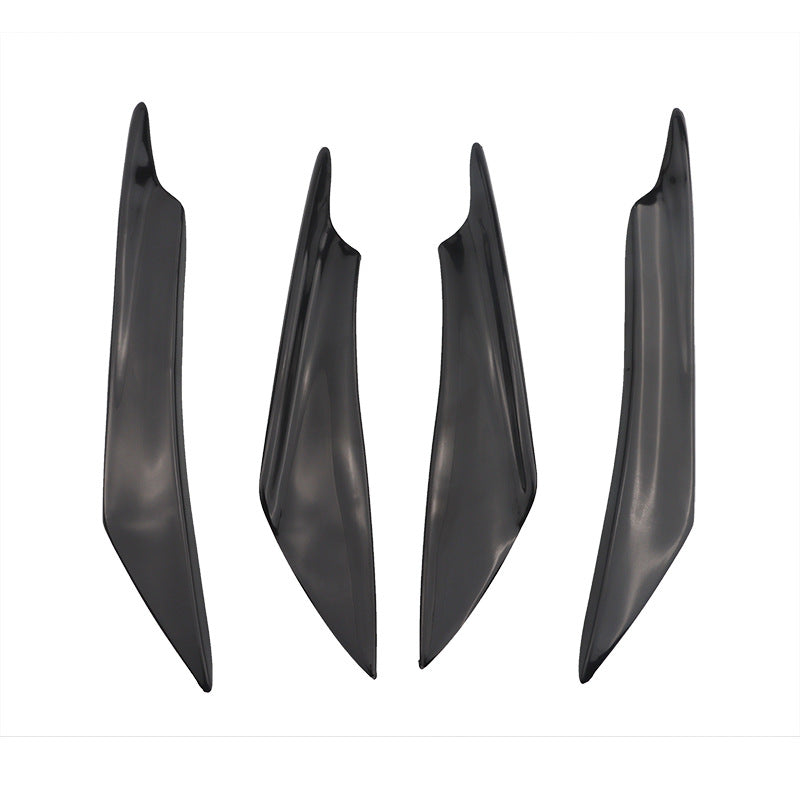 Universal Car Wind Blade - Carbon Fiber Pattern Bumper Wind Blade, Front Bumper Spoiler, Blade - shaped Anti - collision Strip