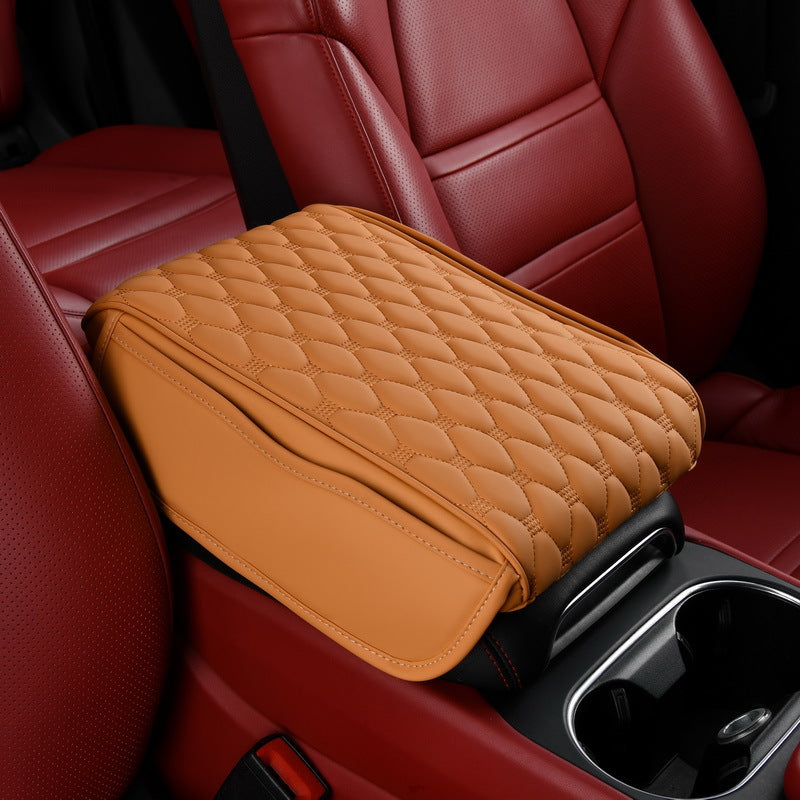 Universal Car Armrest Box Pad with Memory Foam, Armrest Booster and Cover