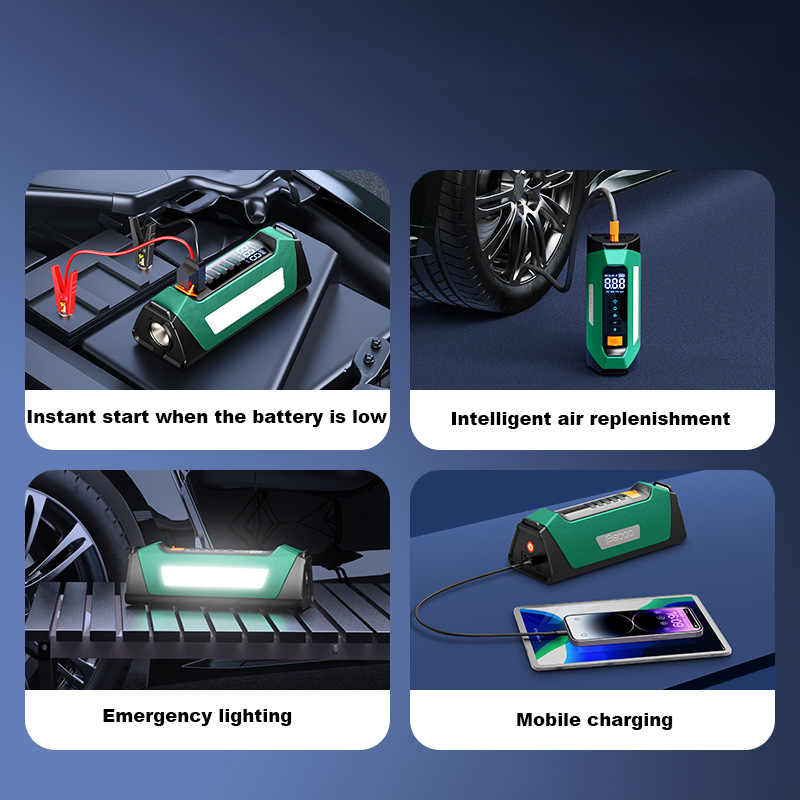 All - in - One Car Emergency Starter and Air Pump Car Emergency Starter Power Supply