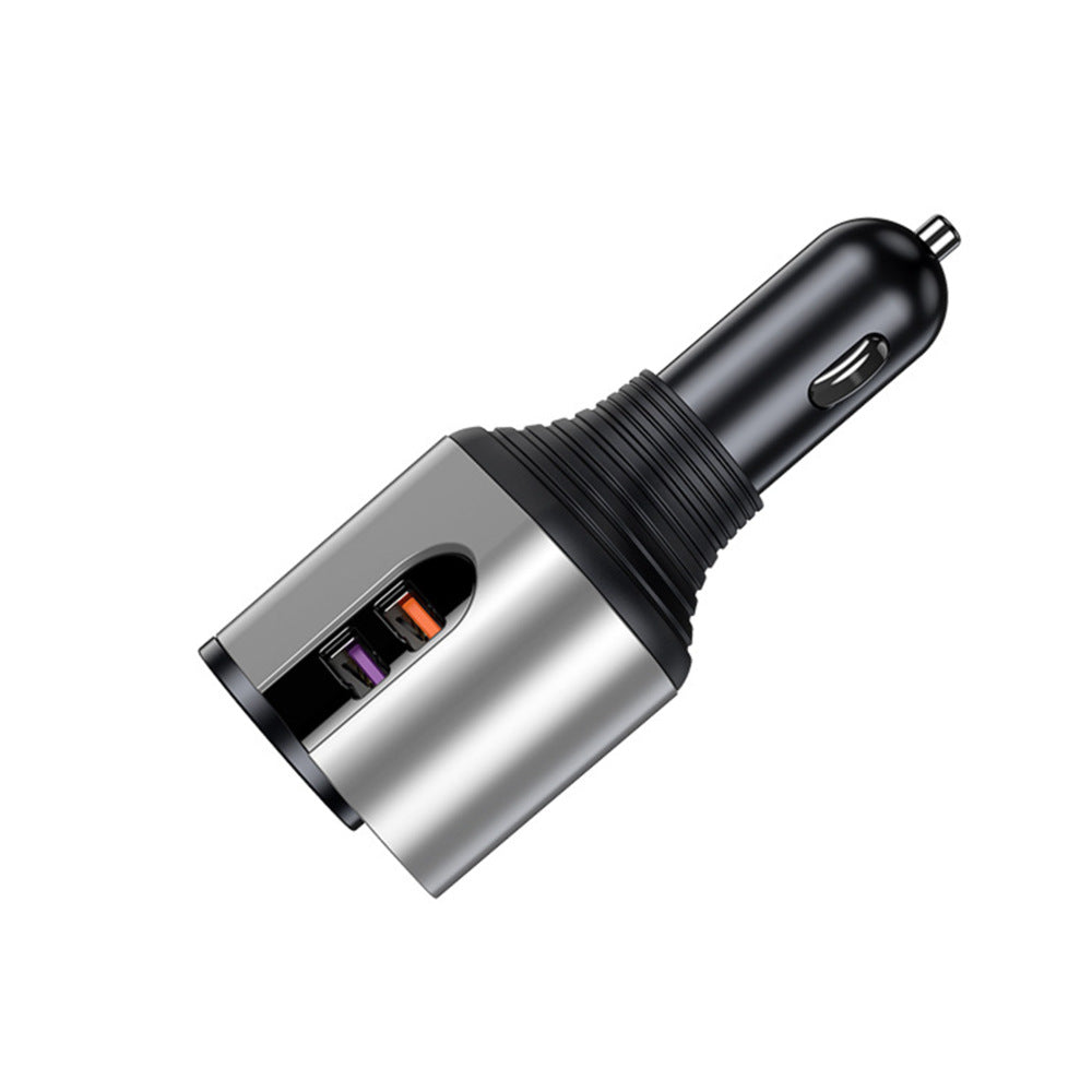 The car charger for the vehicle's cigarette lighter socket is compatible with fast charging for Apple mobile phones.