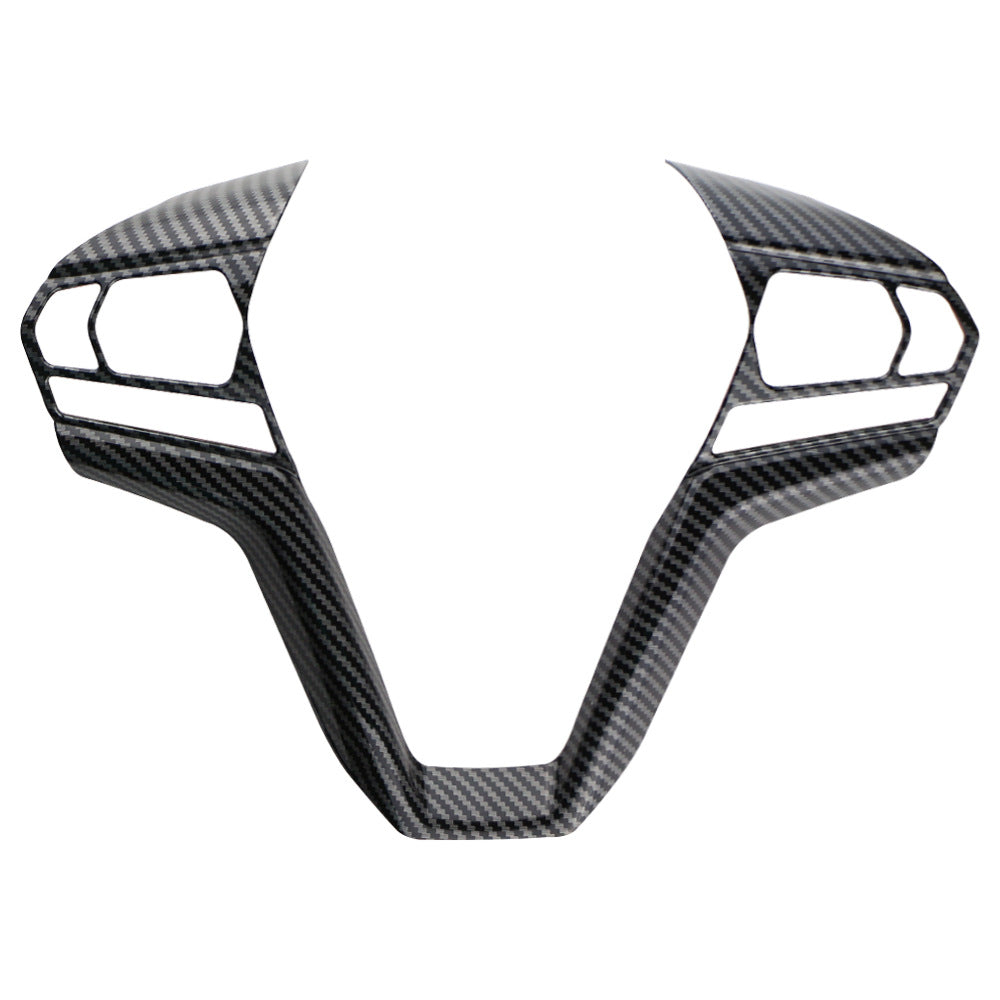 Carbon fiber patterned steering wheel cover trim for 2021 Isuzu D - MAX