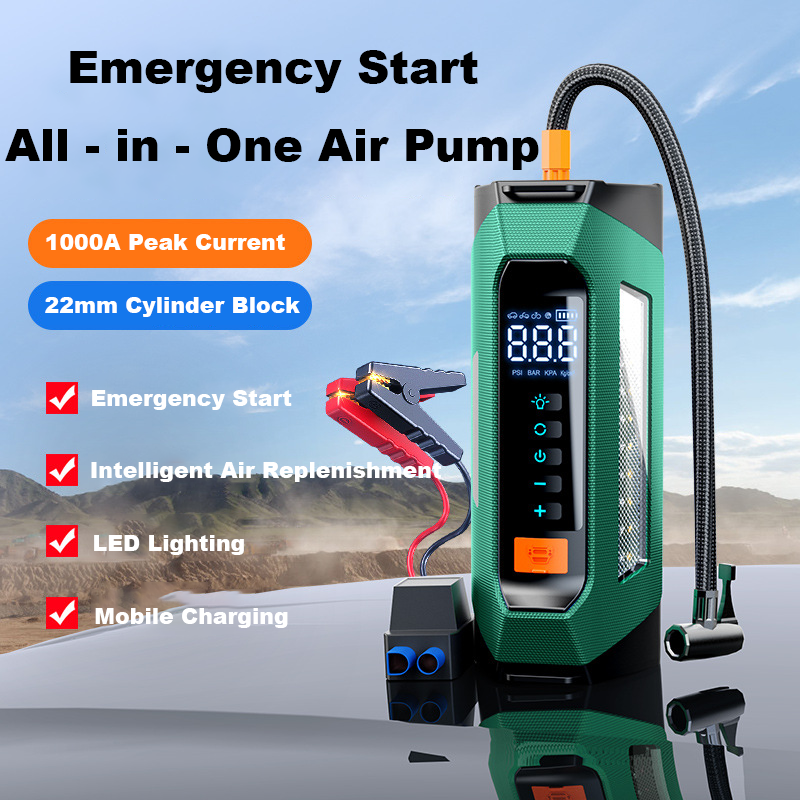 All - in - One Car Emergency Starter and Air Pump Car Emergency Starter Power Supply