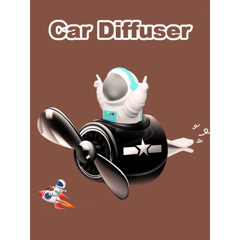 Car air vent clip with astronaut - shaped perfume holder, an air - conditioner - mounted decorative and fragrant accessory for cars