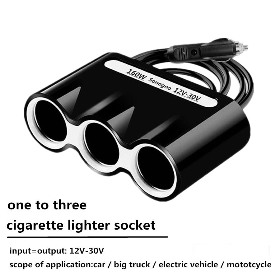 Car Cigarette Lighter One Tow Three Plug Car Charger