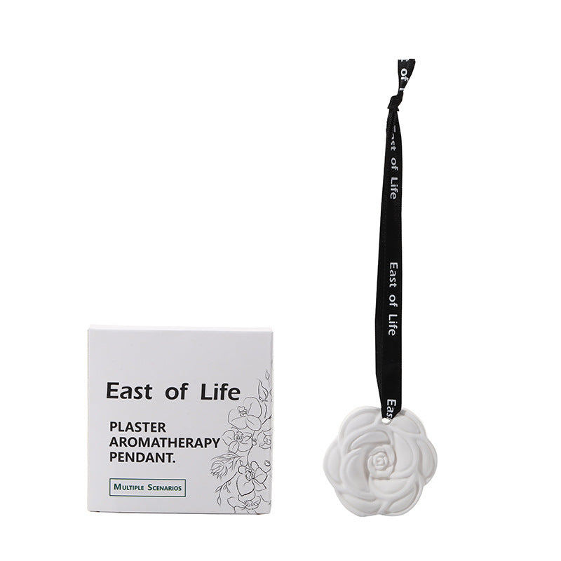 Camellia - shaped gypsum aromatherapy scented hanging piece with a delicate fragrance