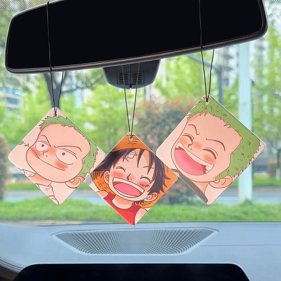 One Piece Long-lasting Car Air Freshener Hanging Tablets, Anime Car Decoration Accessories